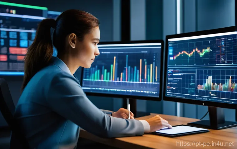 스포츠 경기 분석 방법 - **Prompt:** A professional sports data analyst, a person of any gender, in a modern, clean workspace...